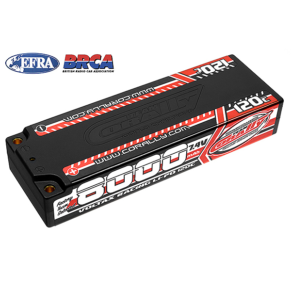 image CORALLY VOLTAX 120C LIPO BATTERY 8000MAH 7.4V STICK 2S 4MM BULLIT - Image 1