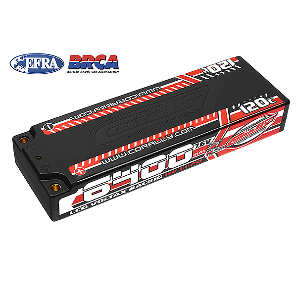 image CORALLY VOLTAX 120C LIPO HV BATTERY 6400 MAH 7.6V LCG STICK 4mm Bullit - Image 1