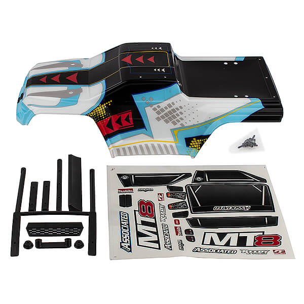 image TEAM ASSOCIATED RIVAL MT8 BODY SET, PAINTED - Image 1