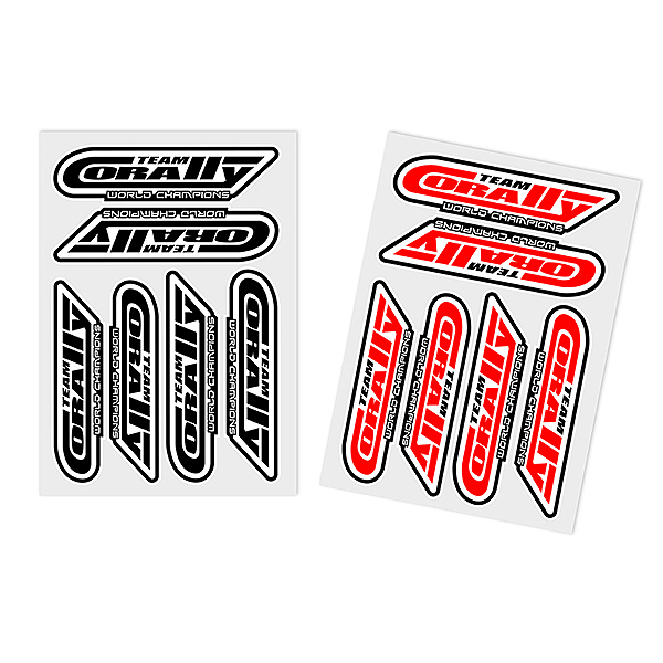 image CORALLY SPONSOR STICKER SHEET CORALLY PRECUT 105X75MM 2 PCS - Image 1