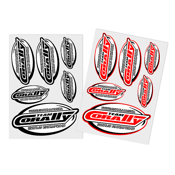 image CORALLY SPONSOR STICKER SHEET CORALLY PRECUT 105X148MM 2 PCS - Image 1