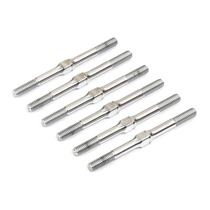image CENTRO RC10B7 TITANIUM TURNBUCKLE SET (6PC) - SILVER - Image 1