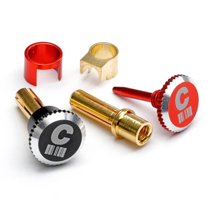 CENTRO LOCKDOWN HEATSINK BULLET PLUG GRIPS WITH 4MM BULLETS - Image 1