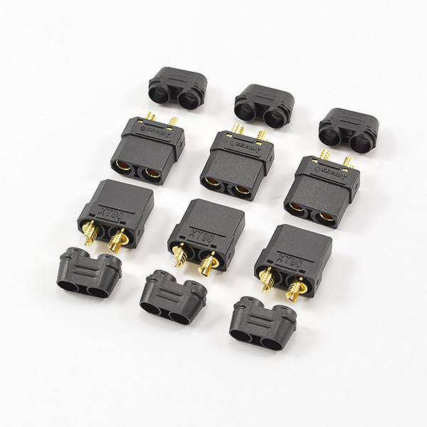 image CENTRO XT-90 BLACK FEMALE CONNECTORS (6PC) - Image 1