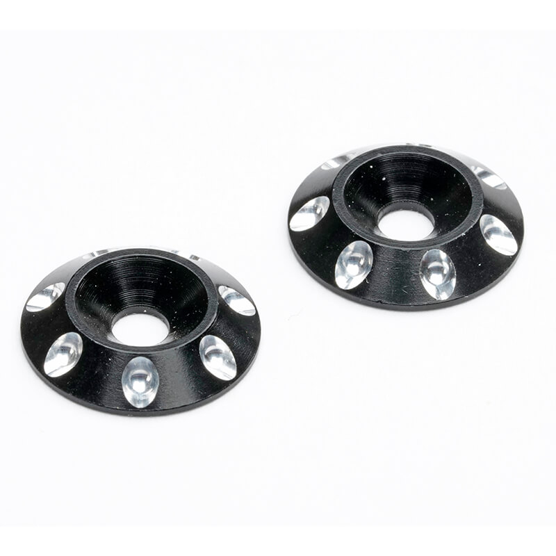 image CENTRO 1/10TH WING WASHERS - BLACK - Image 1