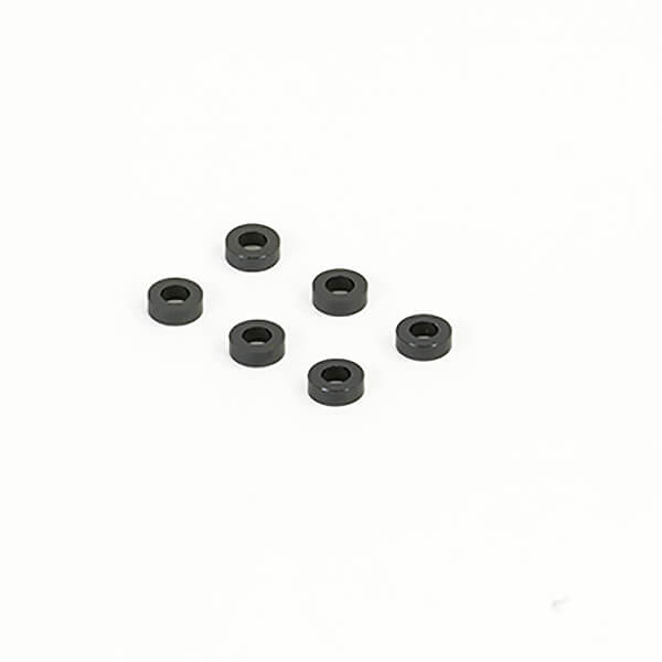 image CENTRO BLACK M3 FLAT WASHER 5.75mm x 2.0mm (6) - Image 1