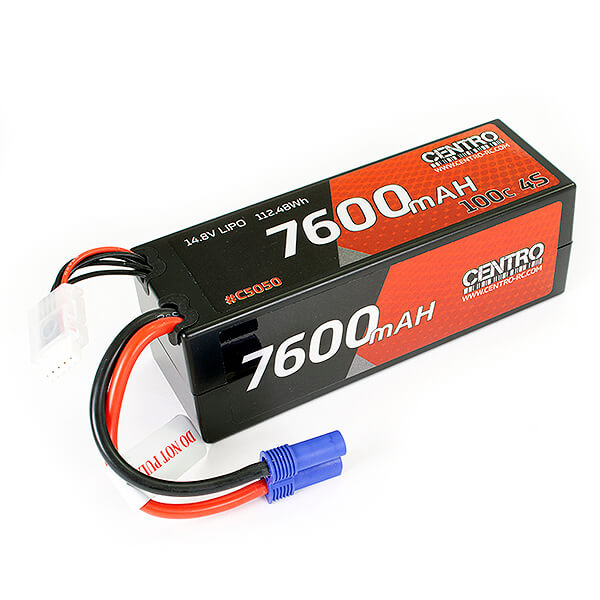 image CENTRO 4S 7600MAH 14.8V 100C HARDCASE LIPO BATTERY EC5 - Image 1