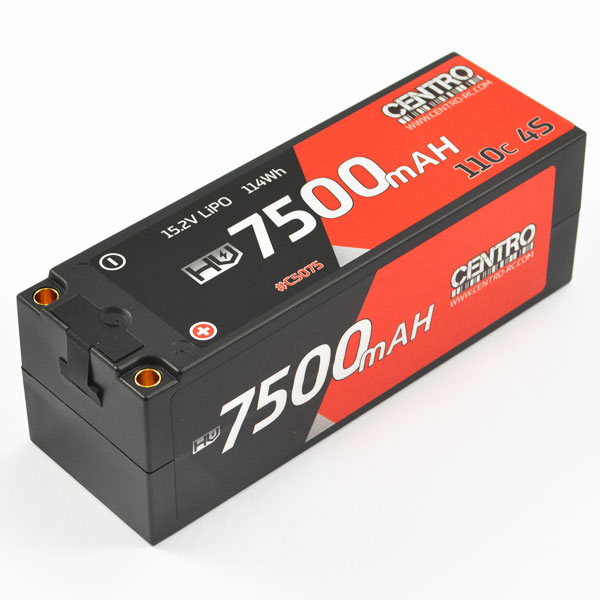 image CENTRO HV 4S 7500MAH 15.2 110C HARDCASE LIPO BATTERY 5.0MM - Image 1