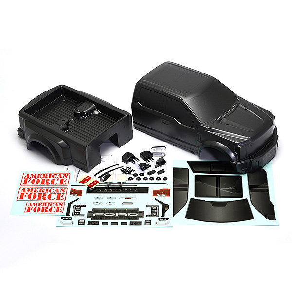 image CEN RACING FORD F-450 SD COMPLETE BODY SET (GREY TITANIUM) - Image 1