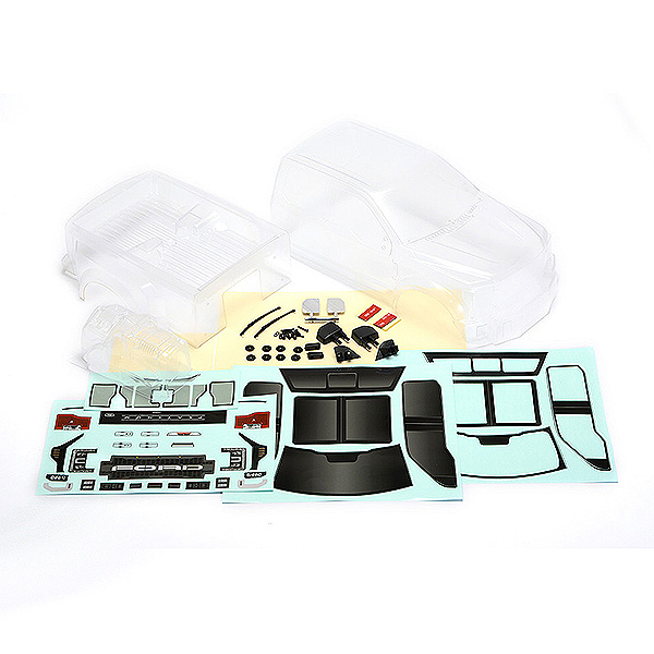 image CEN RACING FORD F-450 SD COMPLETE BODY SET WITH LIGHT BUCKET (CLEAR) - Image 1