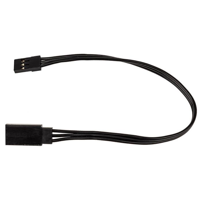 REEDY 175mm SERVO EXTENSION WIRE BLACK (6.89IN) - Image 1