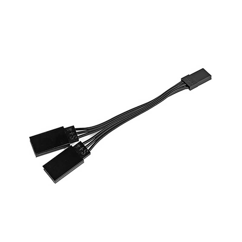 image REEDY POWER RX/SERVO Y-CONNECTOR LEAD 95MM, BLACK - Image 1
