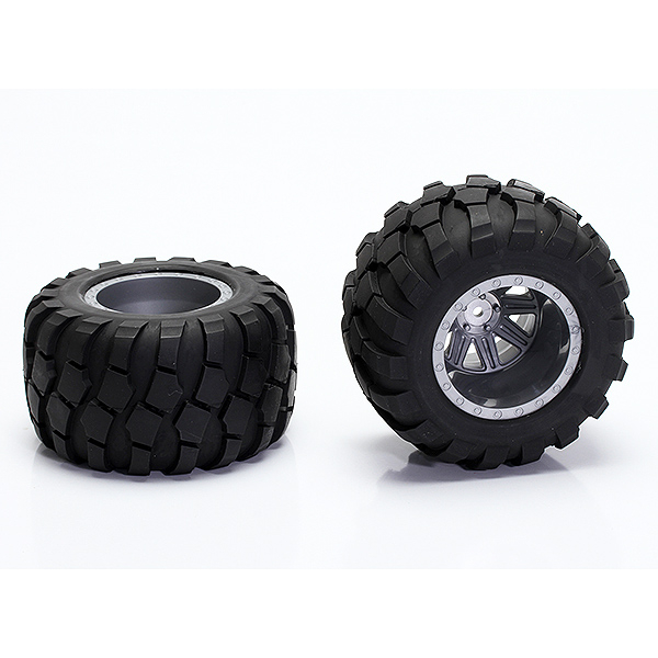 image CEN RACING WHEEL & TIRE GLUED (GREY) - Image 1