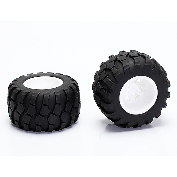 image CEN RACING WHEEL & TIRE GLUED (WHITE) - Image 1