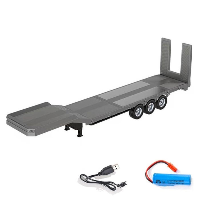 HUINA RC HAULAGE FLATBED TRAILER FOR CY1501S SILVER - Image 1