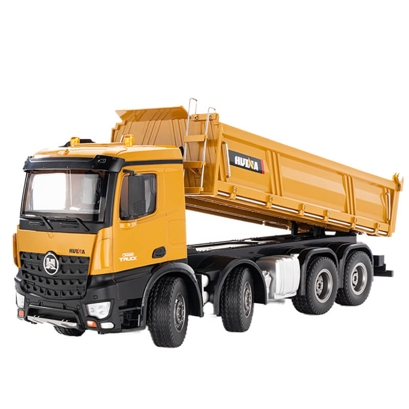 image HUINA RC TIPPER DUMPTRUCK 12CH 8-WHEEL WITH DIE CAST METAL PARTS - Image 1