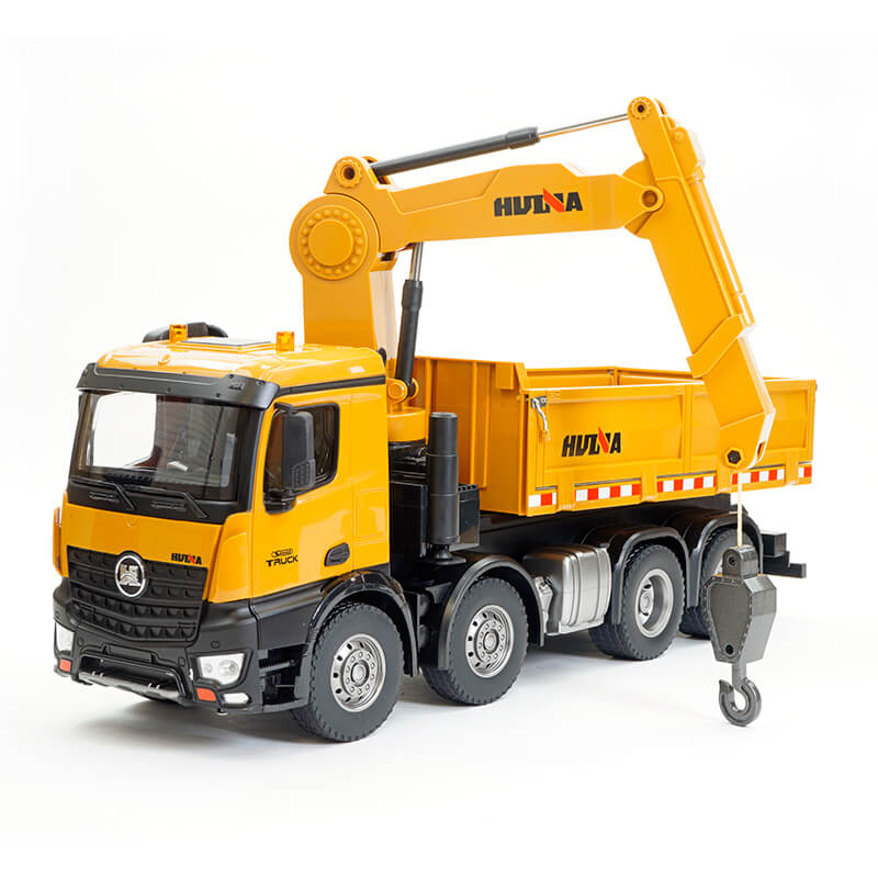 image HUINA 1:14 RC TIMBER GRAB 2.4G 8-WHEELER DUMP TRUCK - Image 1