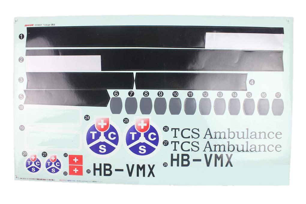 image DYNAM CESSNA 550 TURBO JET DECAL - Image 1