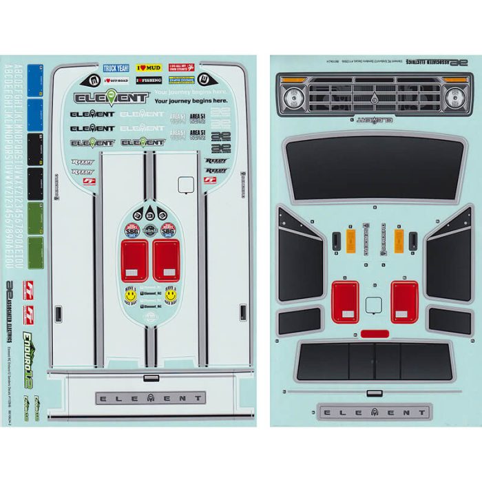 ELEMENT RC ENDURO12 SENDERO DECAL SHEETS - Image 1