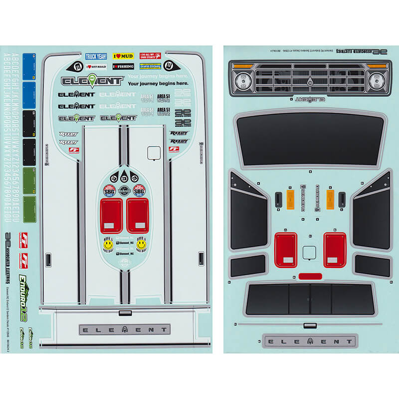 image ELEMENT RC ENDURO12 SENDERO DECAL SHEETS - Image 1