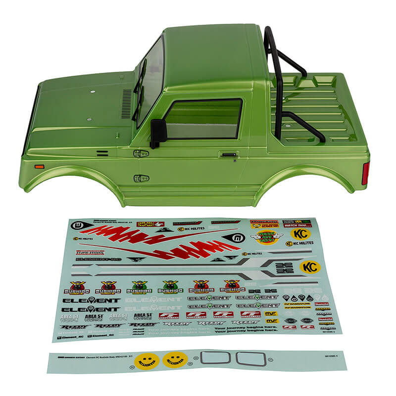 image ELEMENT RC ENDURO BUSHIDO BODY SET PAINTED - GREEN - Image 1
