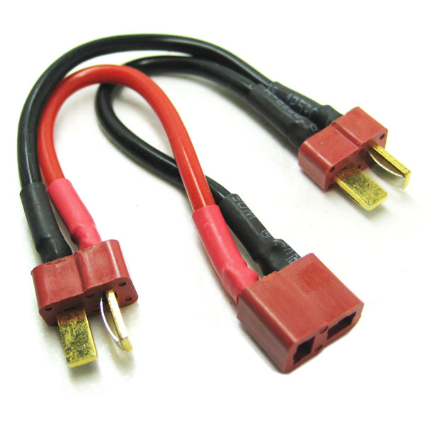 image Etronix Deans 2S Battery Harness For 2 Packs In Series 14Awg Silicone Wire - Image 1