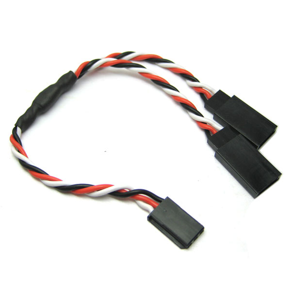 image Etronix 30cm 22Awg Futaba Twisted Y Extension Wire - Image 1