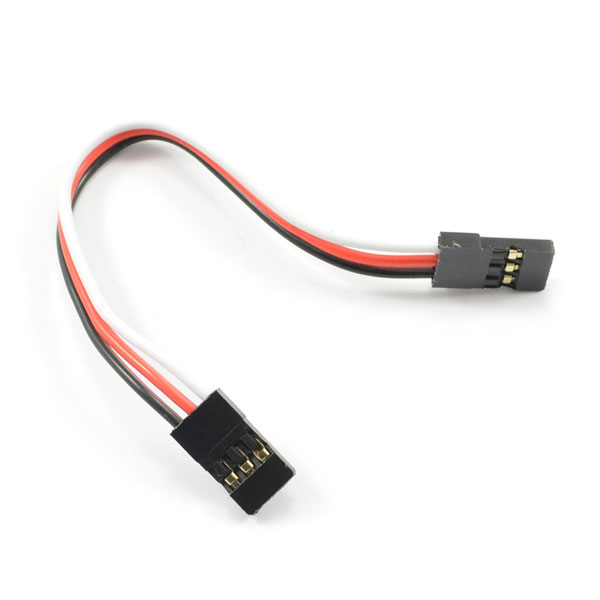 image ETRONIX 10CM 22AWG EXTENSION WIRE w/2 JR MALE CONNECTOR - Image 1