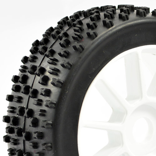 image Fastrax 1/8 Premounted Buggy Tyres 'maths /10 Spoke" - Image 1