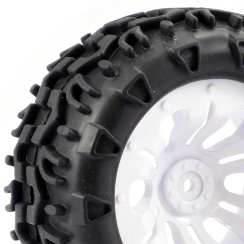 image FASTRAX 1/10 KLAXON TRUCK TYRE MOUNTED ON 12-SPOKE (12mm HEX) - Image 1