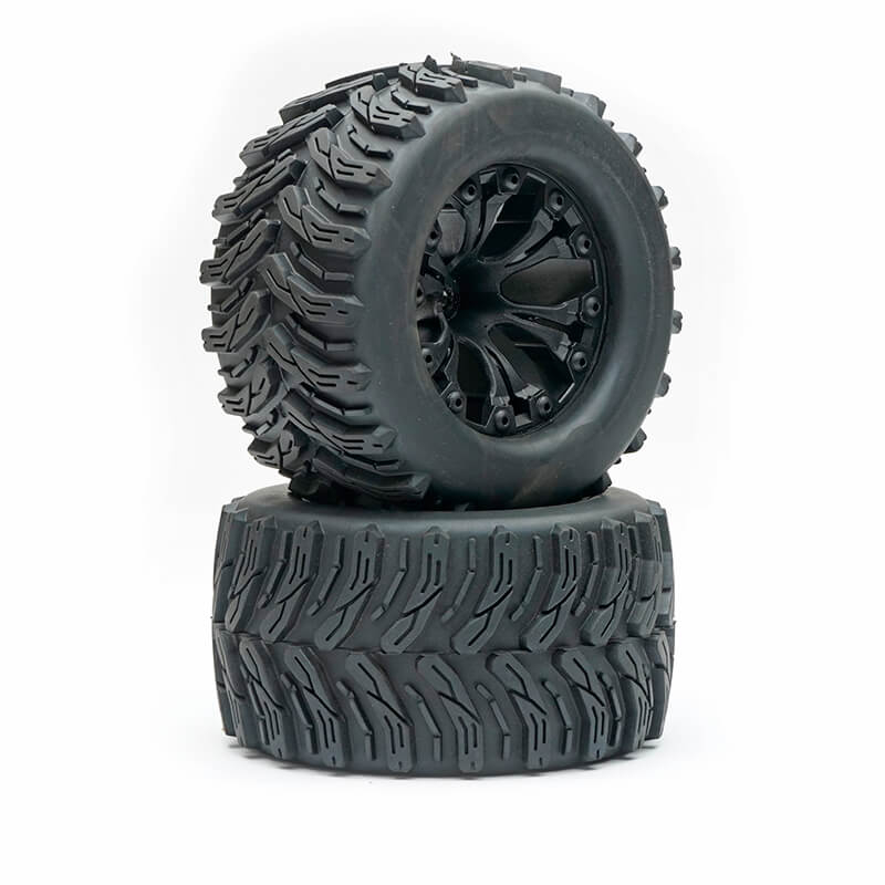 image FASTRAX 1/10 T-BONE TRUCK TYRE MOUNTED SPLIT-SPOKE (12mm HEX) - Image 1