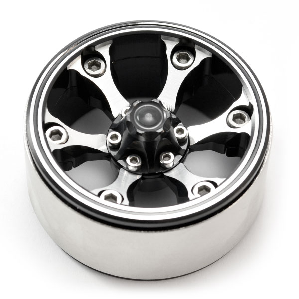 image FASTRAX 1.9" HEAVY DUTY 6-SPOKE ALLOY BEADLOCK WHEELS (x2) (106g Each) - Image 1