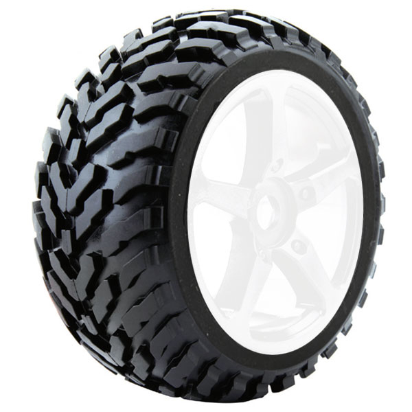 image FASTRAX 1/8 TRUGGY ARROW MTD ON 5-SPOKE WHITE 0 OFFSET(PR) - Image 1