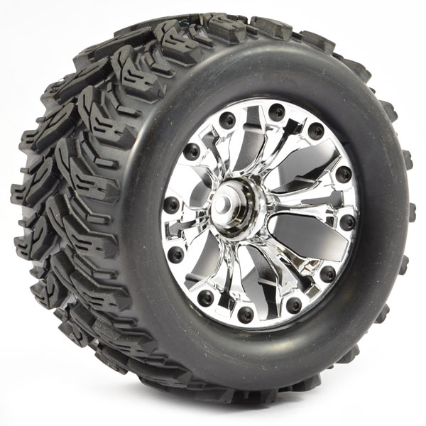 image FASTRAX 1:10 MT ARROW MOUNTED 6-SPOKE CHROME 0 OFFSET (PR) - Image 1