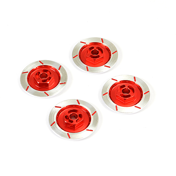 image FASTRAX ALUMINIUM DISC BRAKE w/WHEEL HEX (4pc) - RED - Image 1