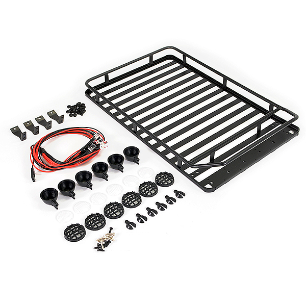 image FASTRAX ROOFTOP LUGGAGE RACK W/LED SPOT LIGHTS (233X157X36MM) - Image 1