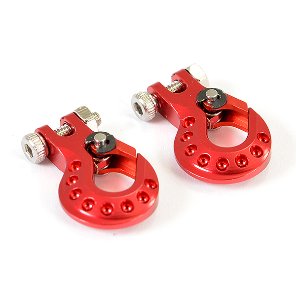image FASTRAX DELUXE ALUMINIUM WINCH HOOK (2PC) - RED - Image 1