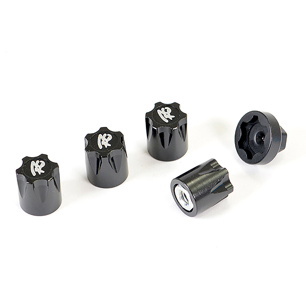 image FASTRAX ANTIDUST ALUMINIUM M4 WHEEL NUT COVERS (4PC) - BLACK - Image 1