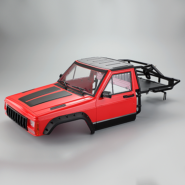 image FASTRAX 1/10 ROCKEE PICK-UP & REAR CAGE HARDBODY 313-324mm - RED - Image 1