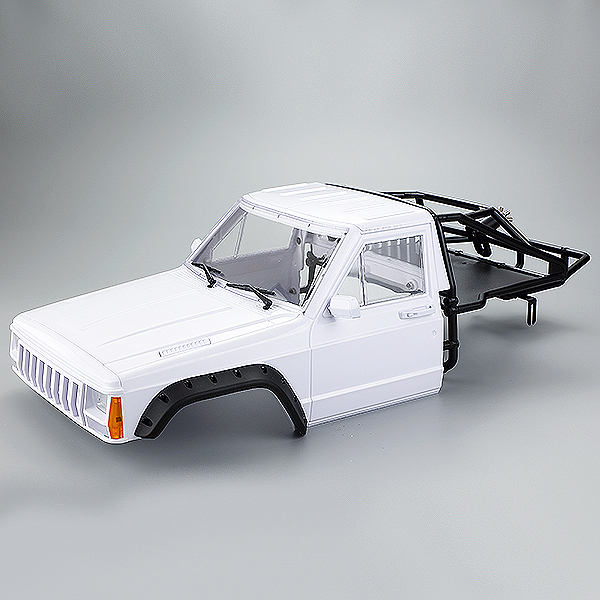 image FASTRAX 1/10 ROCKEE PICK-UP & REAR CAGE HARDBODY 313-324mm - WHITE - Image 1