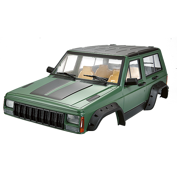 image FASTRAX 1/10 ROCKEE FULLCAB & INTERIOR HARDBODY 313mm - GREEN - Image 1