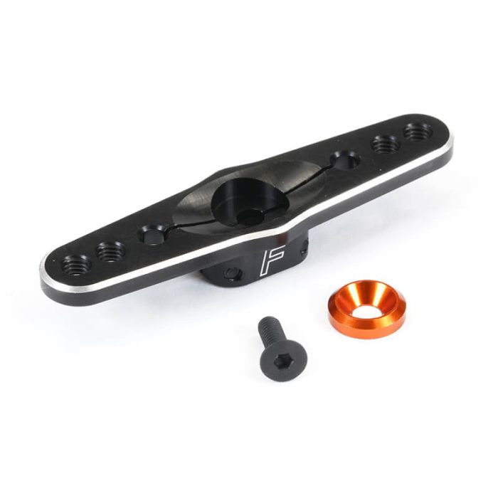 FASTRAX 25T BLACK ALUMINIUM DBL SERVO HORN (SAVOX/FUTABA) - Image 1