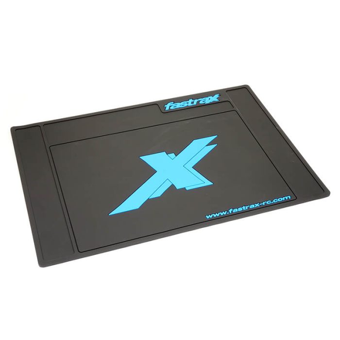 Fastrax Medium Rubber Pit Mat - Black 62cm X 42cm - Image 1