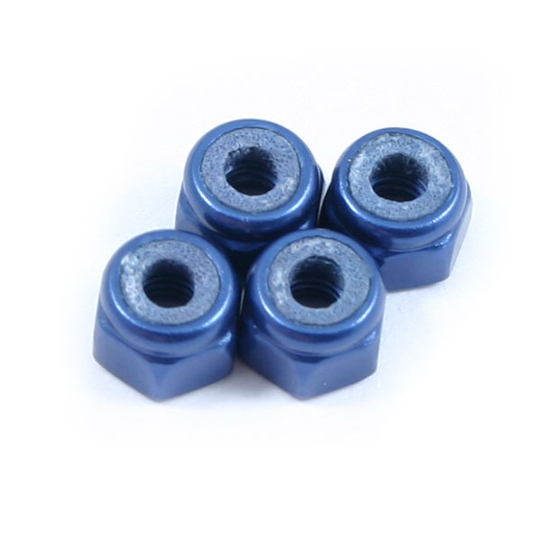 image Fastrax M3 Blue Locknuts (4PCS) - Image 1
