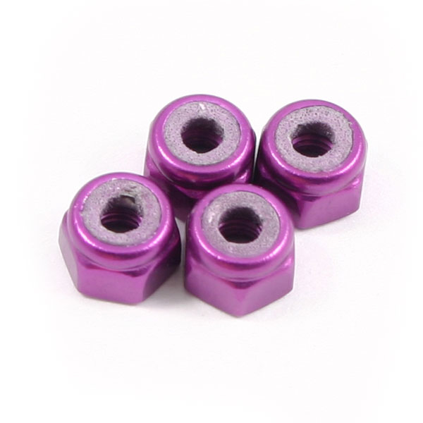 image Fastrax M3 Purple Locknuts (4PCS) - Image 1