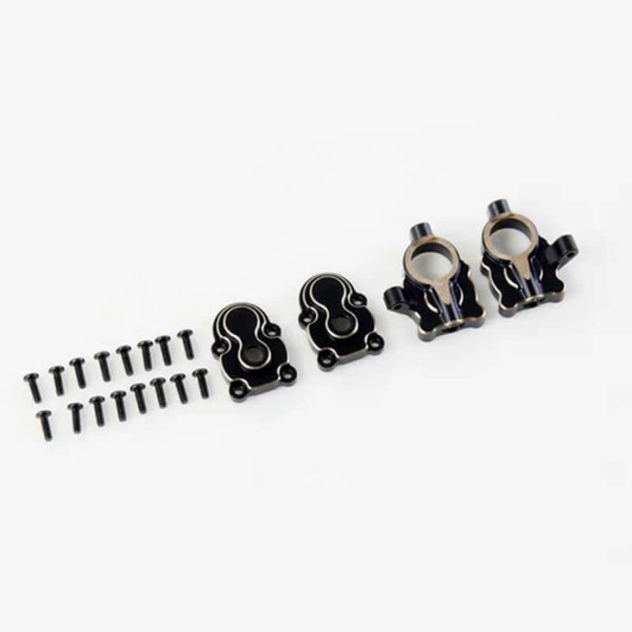 FMS FXC24 PORTAL AXLE COVER SET BLACK - Image 1