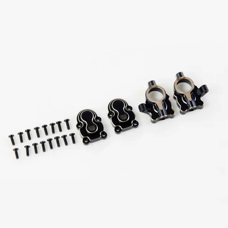 image FMS FXC24 PORTAL AXLE COVER SET BLACK - Image 1