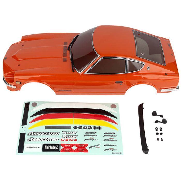 TEAM ASSOCIATED APEX 2 SPORT DATSUN 240Z BODY 918 ORANGE - Image 1