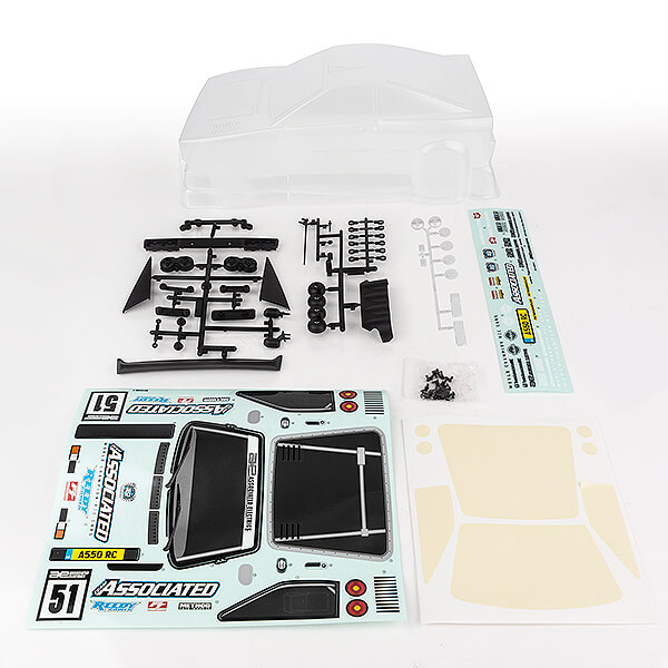 image TEAM ASSOCIATED APEX 2 SPORT RALLY A550 BODY CLEAR - Image 1