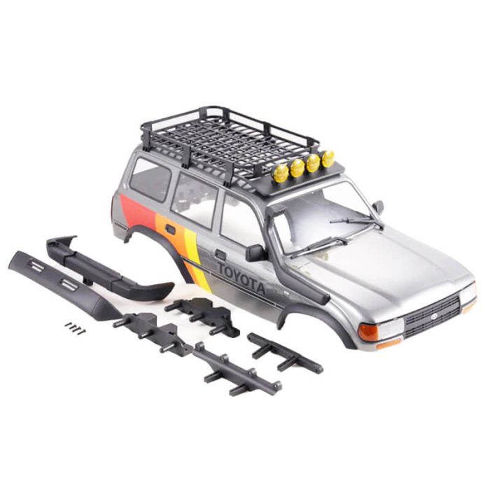 FMS 11042RSGY CAR BODY ASSEMBLY PAINTED (GRAY) - Image 1
